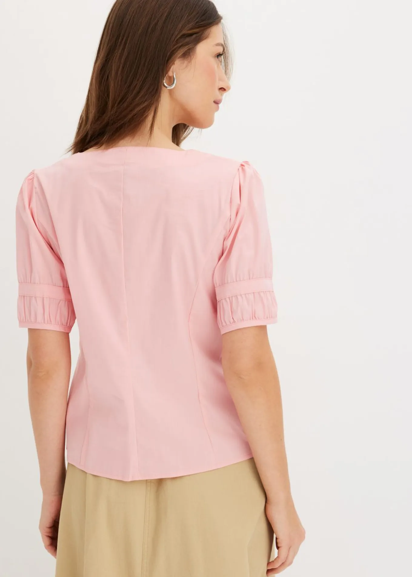 Blusa de mezcla de algodón