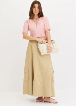 Blusa de mezcla de algodón