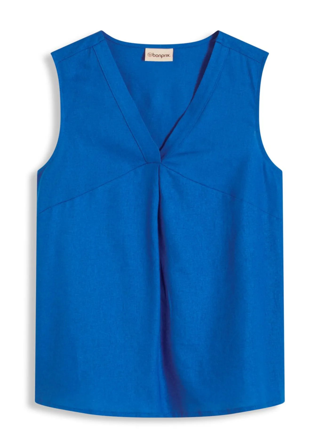 Blusa de mezcla de lino vaporoso