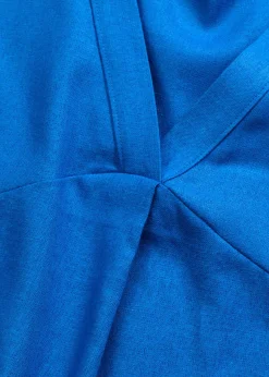 Blusa de mezcla de lino vaporoso