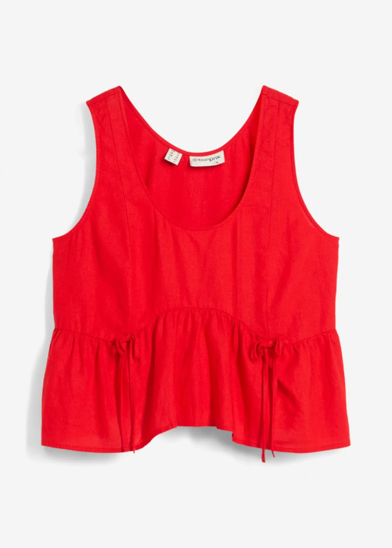 Blusa de mezcla de lino vaporoso