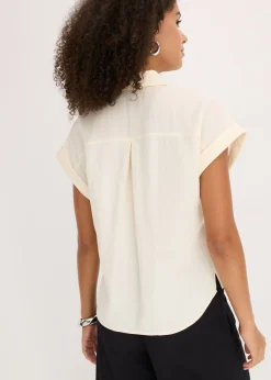 Blusa de mezcla de lyocell fluido