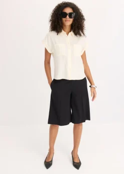 Blusa de mezcla de lyocell fluido