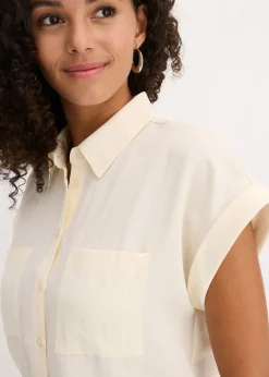 Blusa de mezcla de lyocell fluido