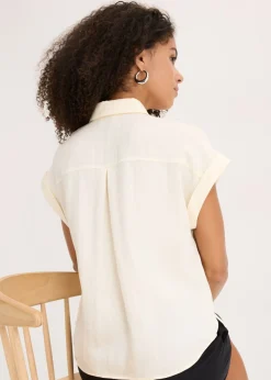 Blusa de mezcla de lyocell fluido