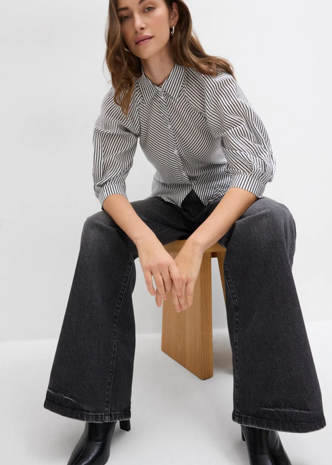 Blusa de mezcla de viscosa fluida