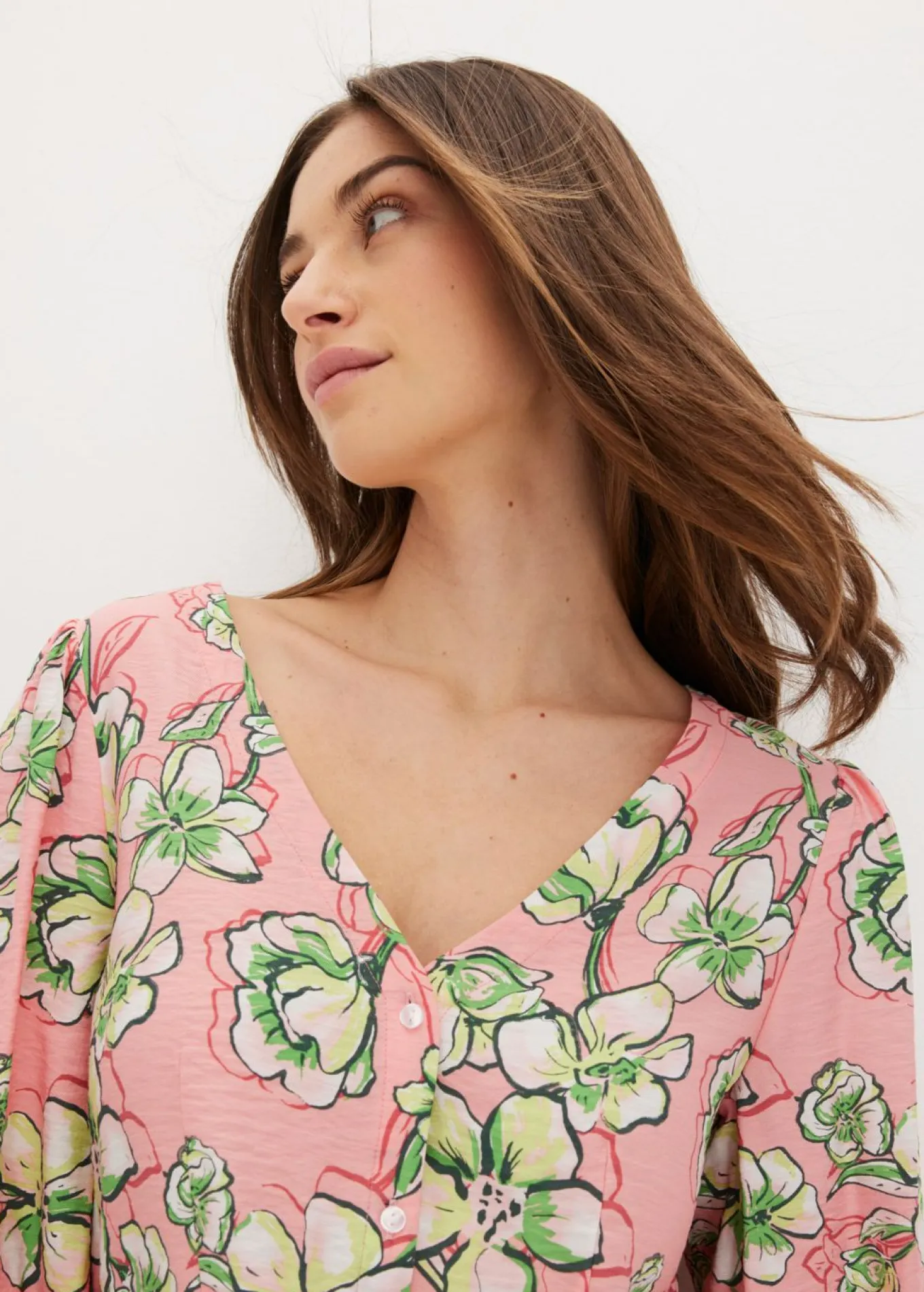 Blusa de mezcla de viscosa fluida