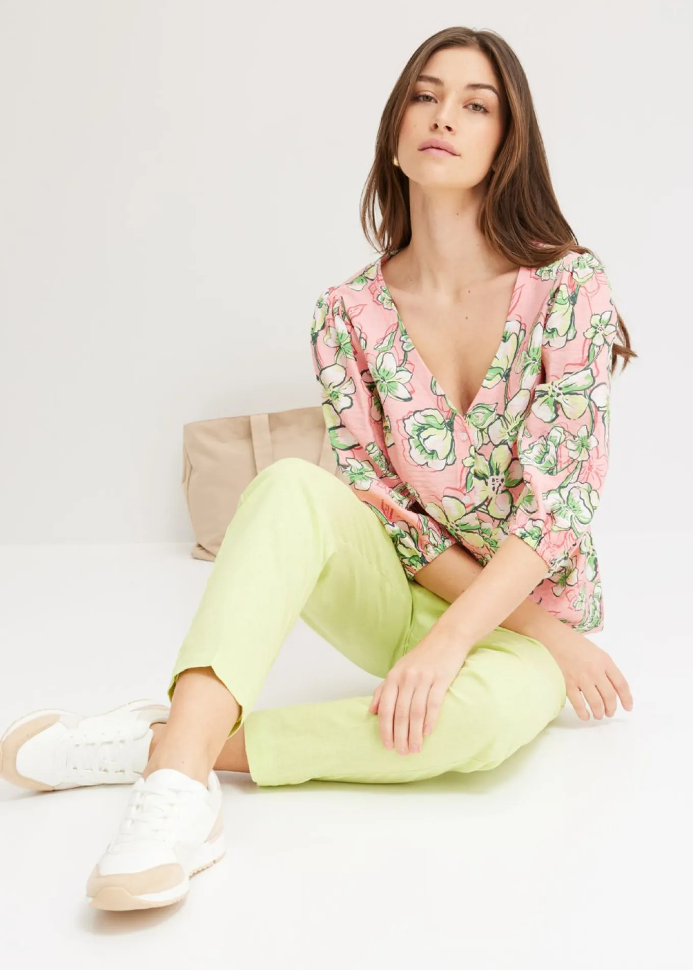 Blusa de mezcla de viscosa fluida