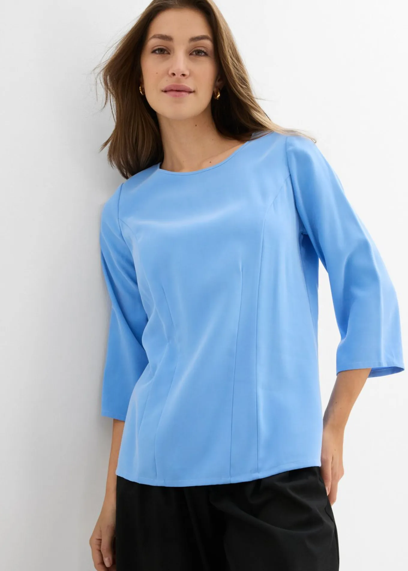 Blusa de mezcla de viscosa fluida