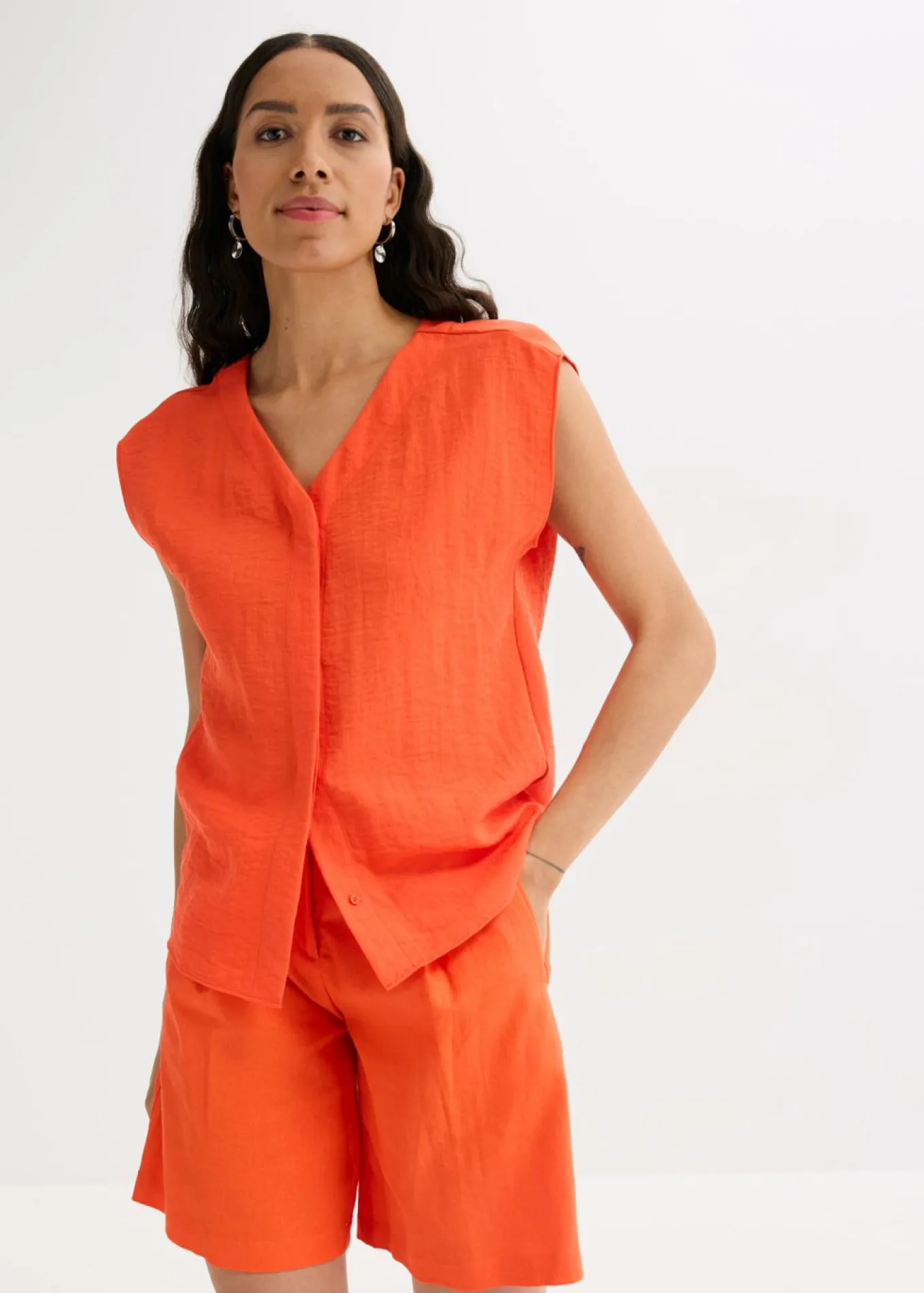 Blusa de mezcla de viscosa ligera