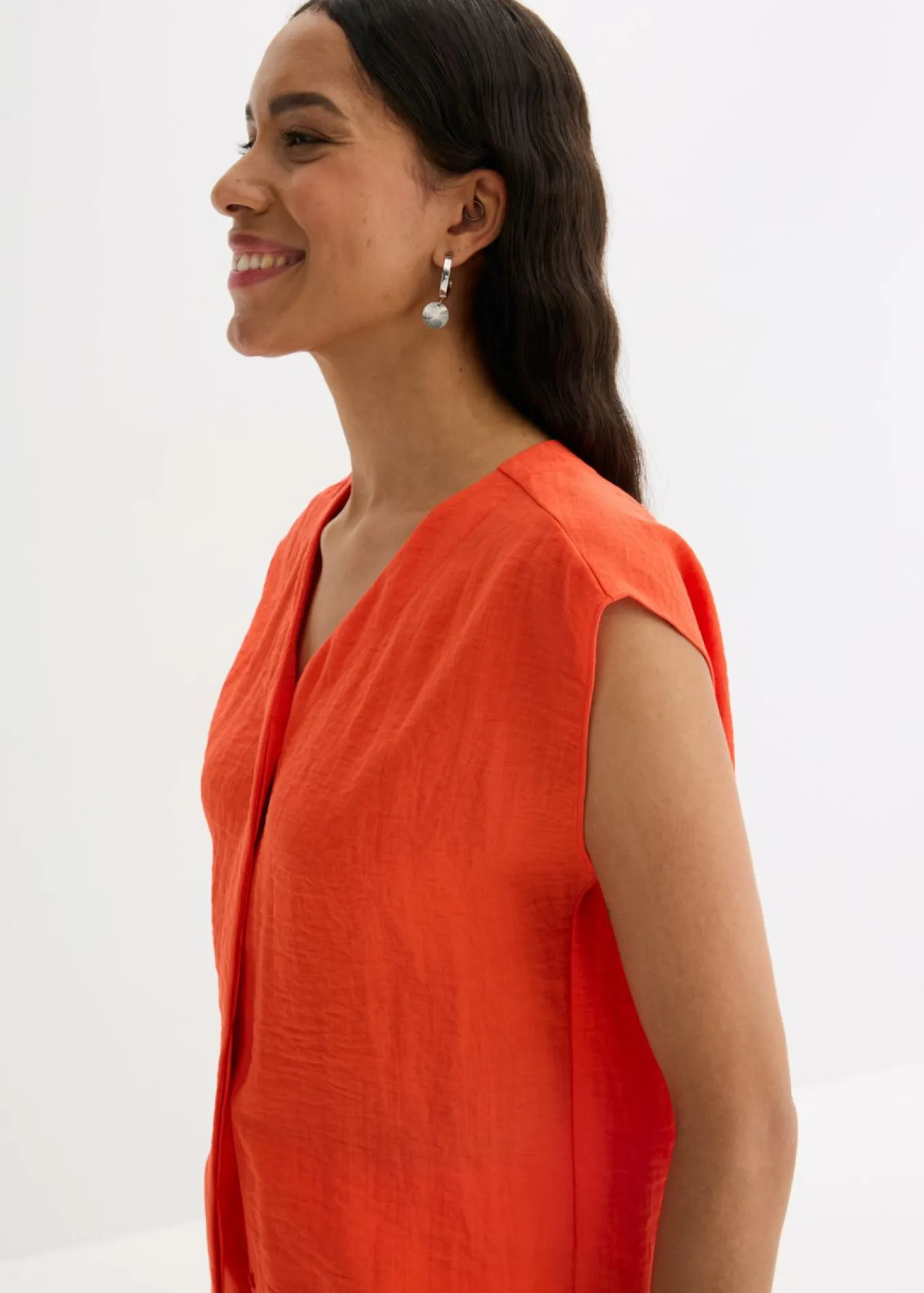 Blusa de mezcla de viscosa ligera