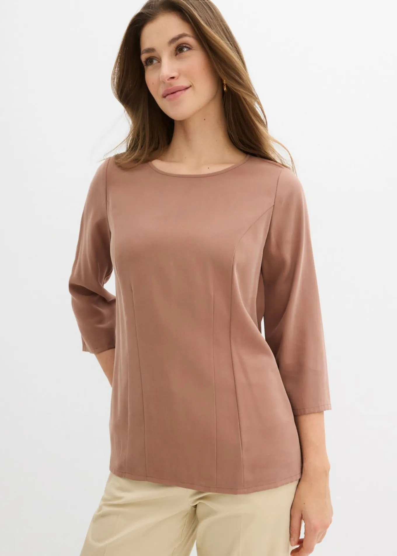 Blusa de mezcla de viscosa fluida