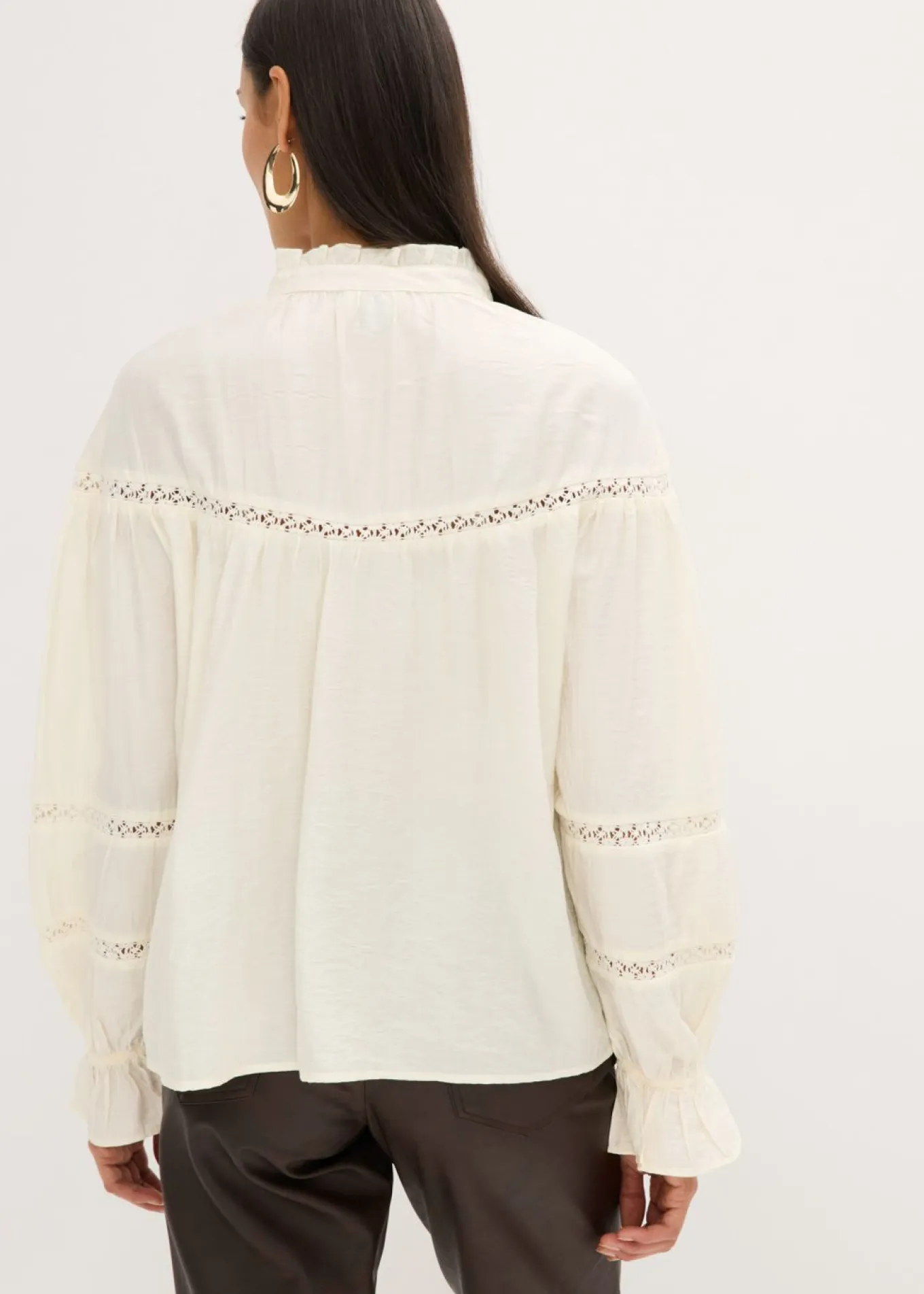 Blusa de mezcla de viscosa fina