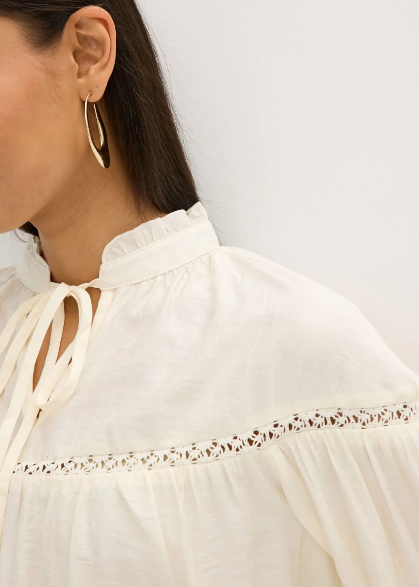 Blusa de mezcla de viscosa fina