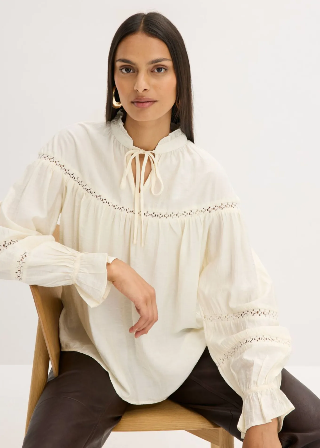 Blusa de mezcla de viscosa fina