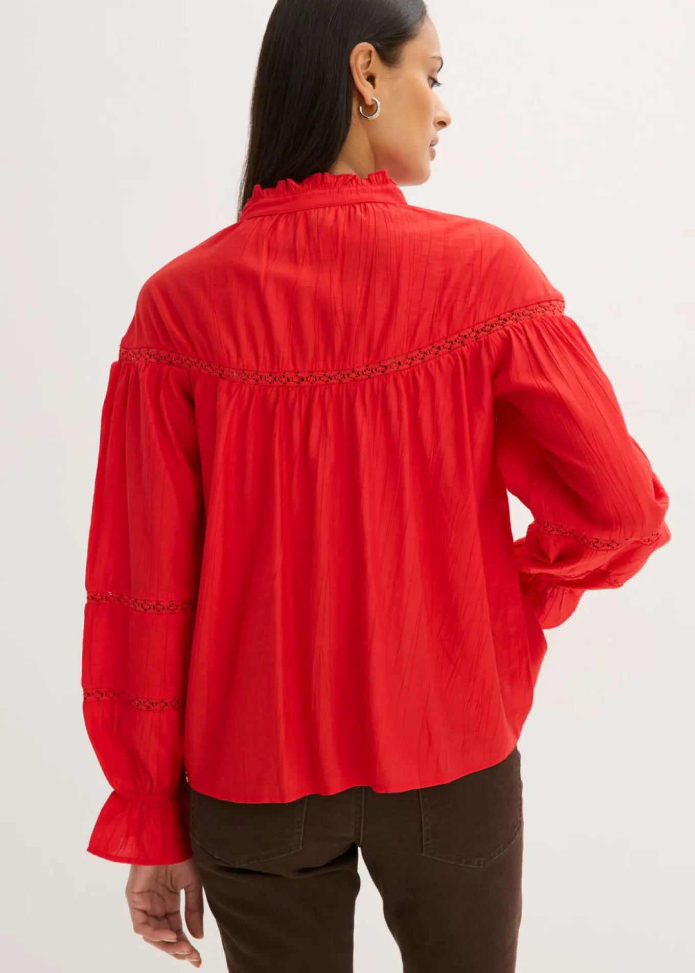 Blusa de mezcla de viscosa fina