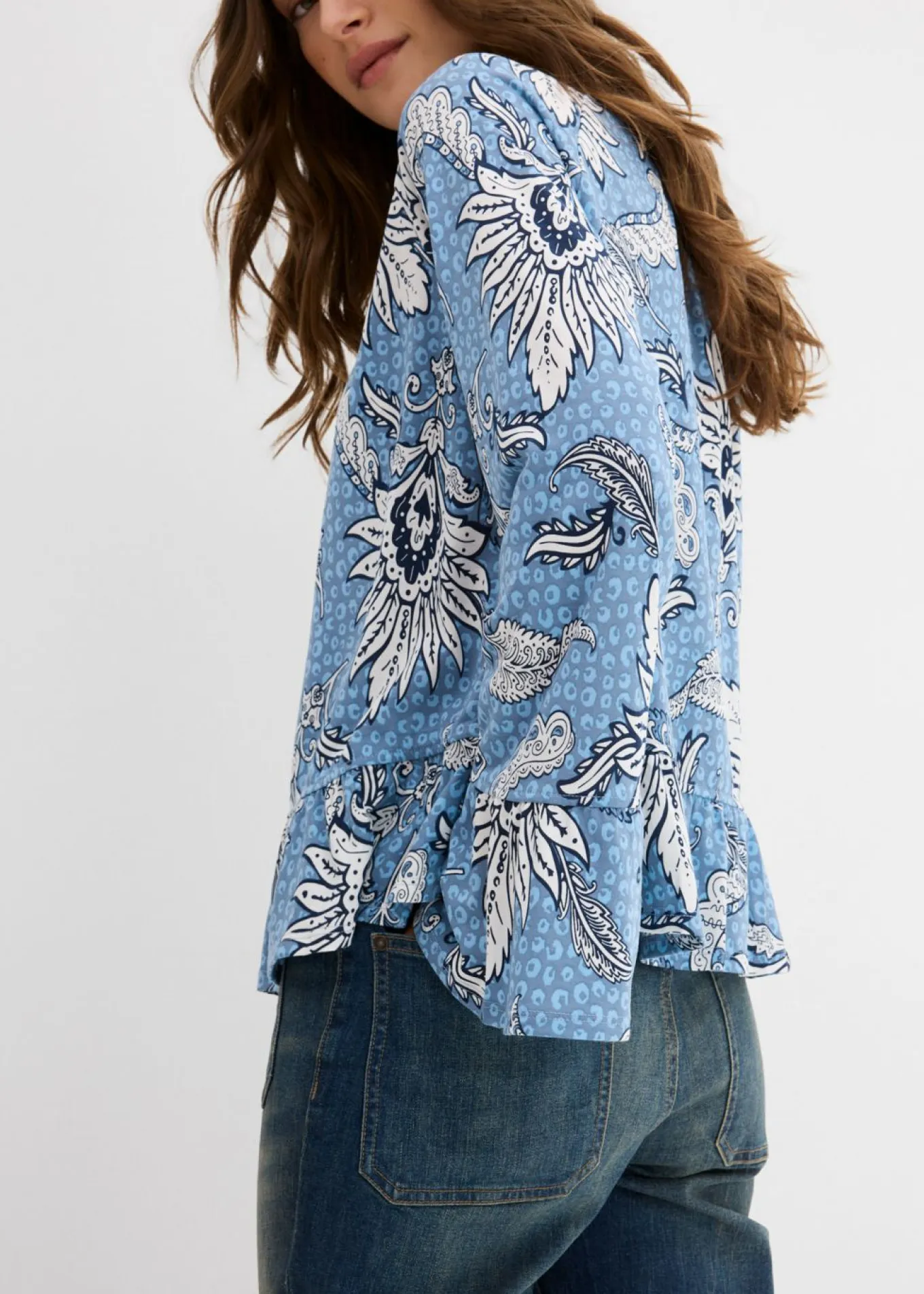Blusa de mezcla suave de modal