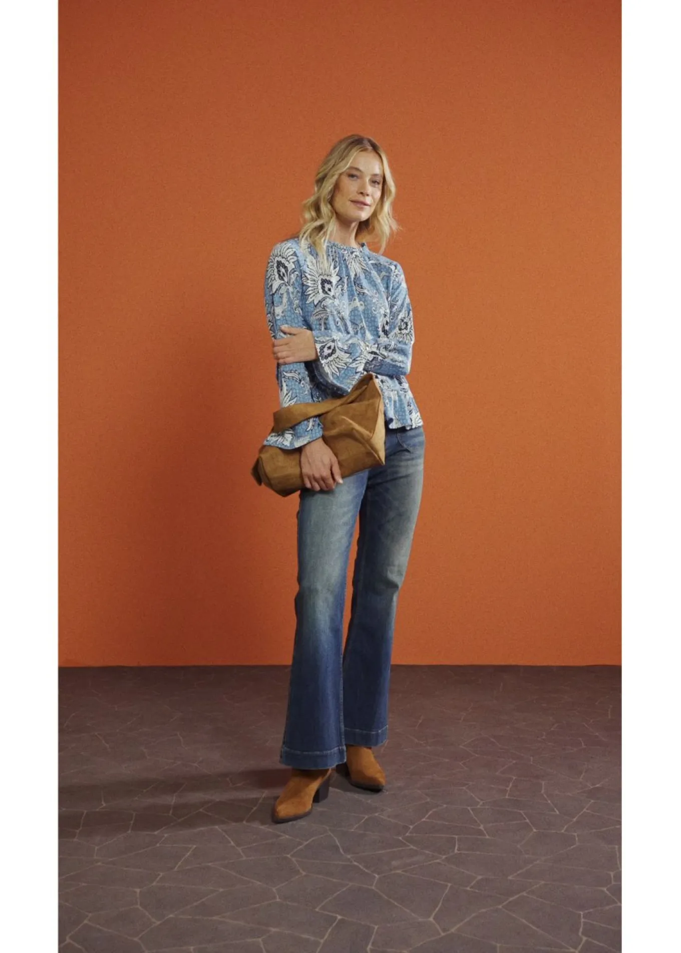 Blusa de mezcla suave de modal