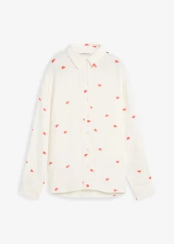 Blusa de muselina con corazones