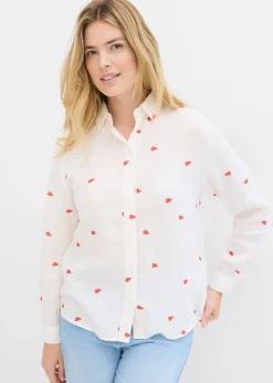 Blusa de muselina con corazones