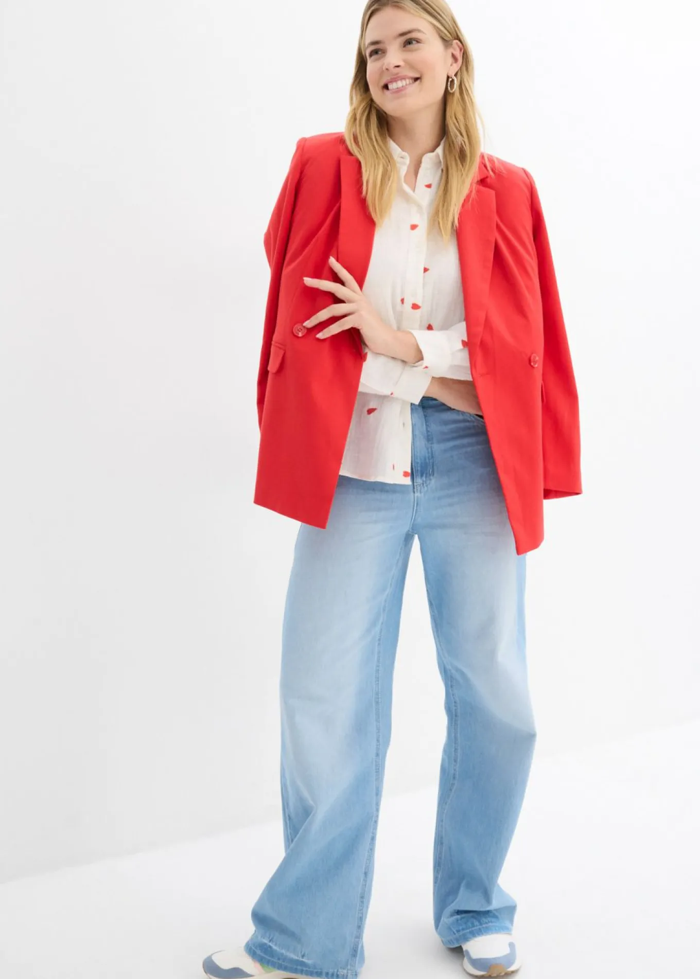Blusa de muselina con corazones