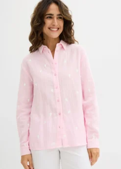 Blusa de muselina con corazones