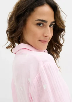 Blusa de muselina con corazones
