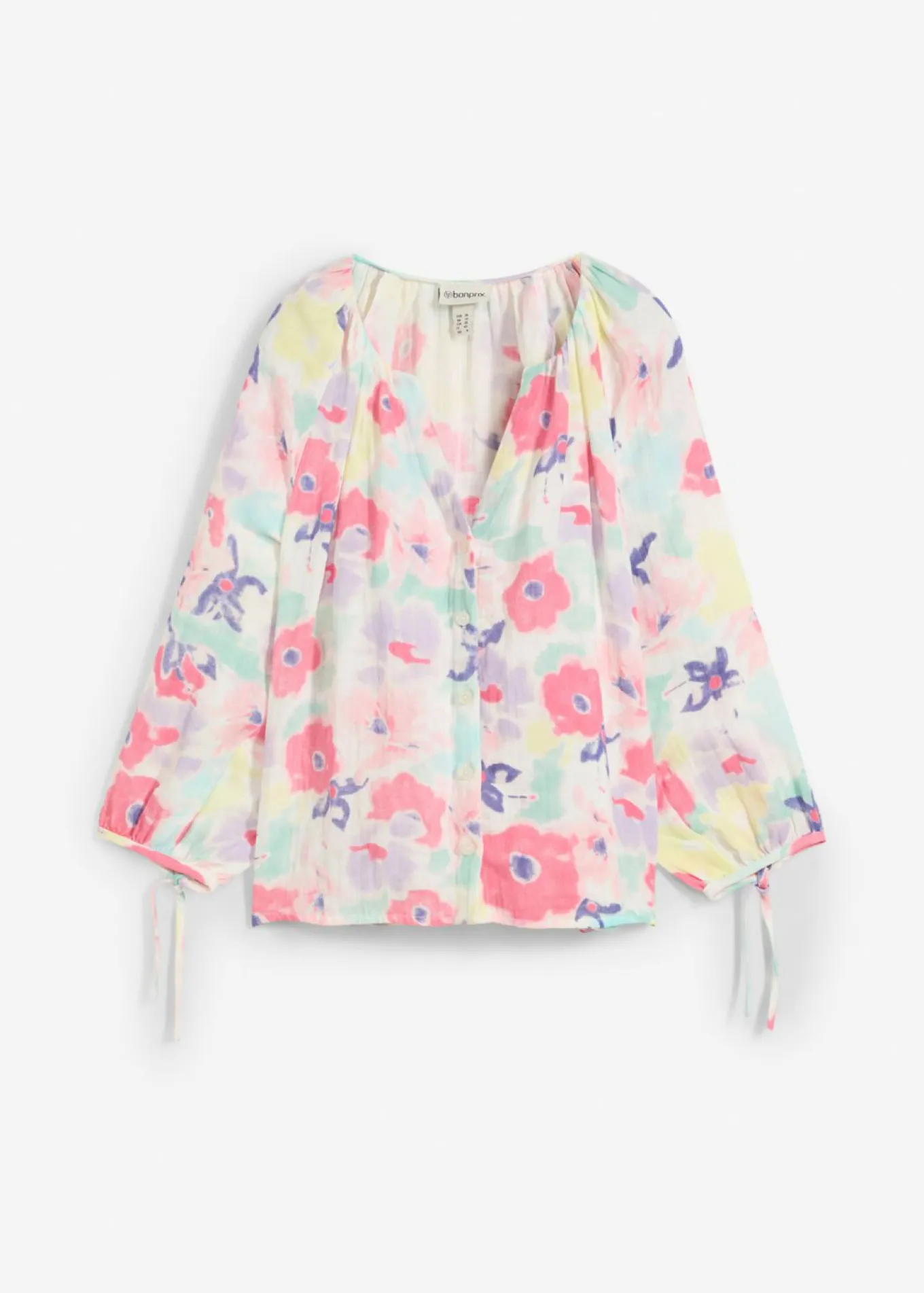 Blusa de muselina de algodón puro