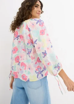 Blusa de muselina de algodón puro