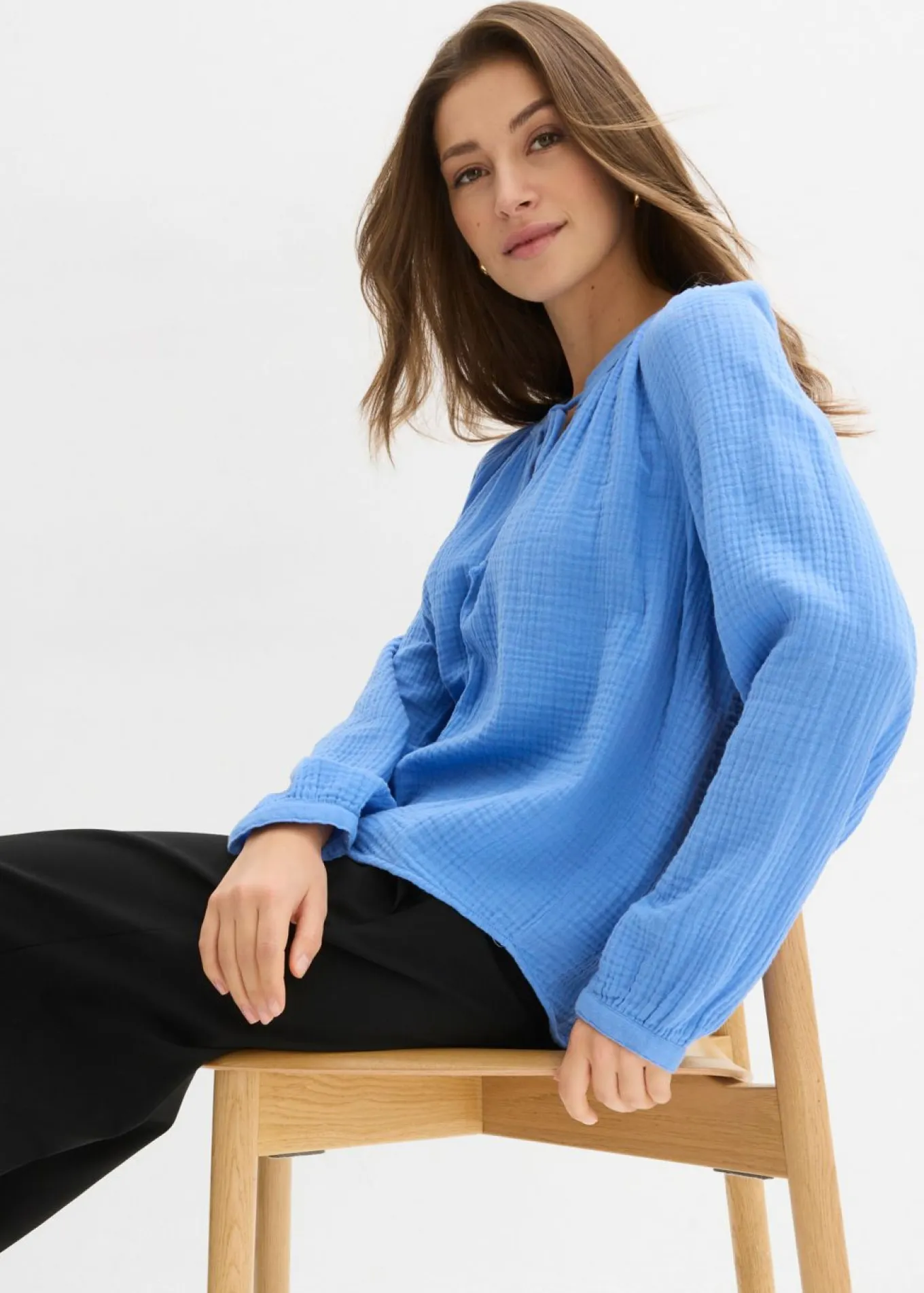 Blusa de muselina suave