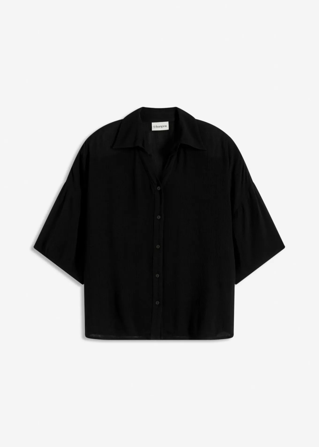 Blusa de playa corta de viscosa fluida