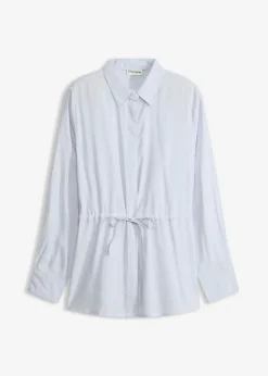 Blusa de popelín con pliegues