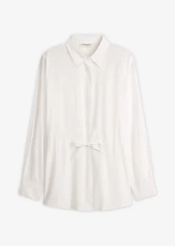 Blusa de popelín con pliegues