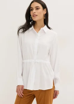 Blusa de popelín con pliegues