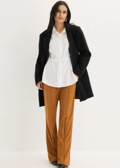 Blusa de popelín con pliegues