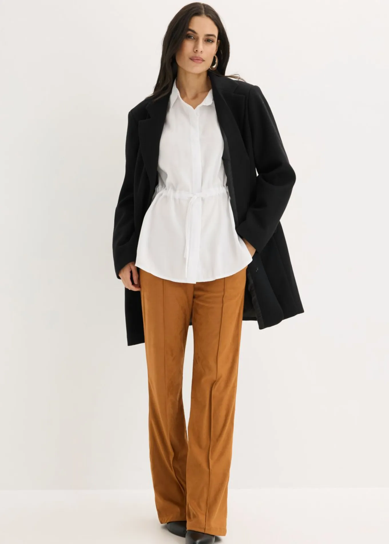 Blusa de popelín con pliegues