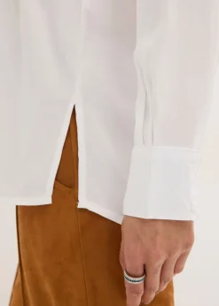 Blusa de popelín con pliegues
