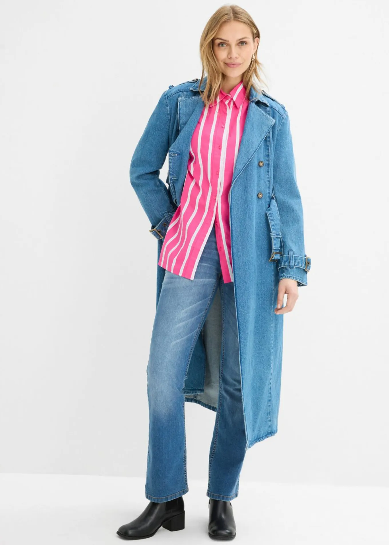 Blusa de popelín de algodón