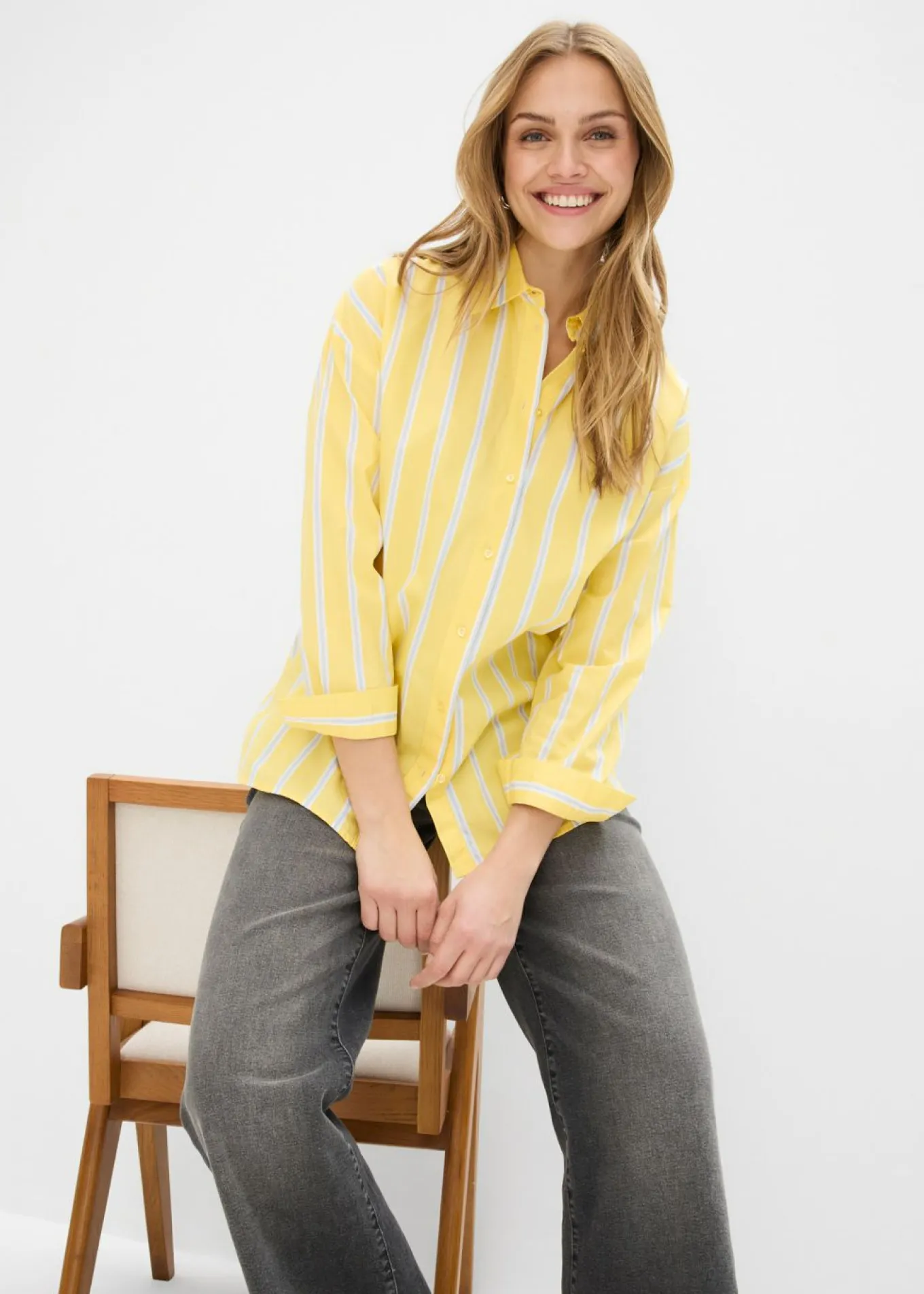 Blusa de popelín de algodón