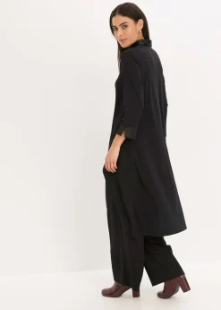 Blusa de punto con ribetes de satén