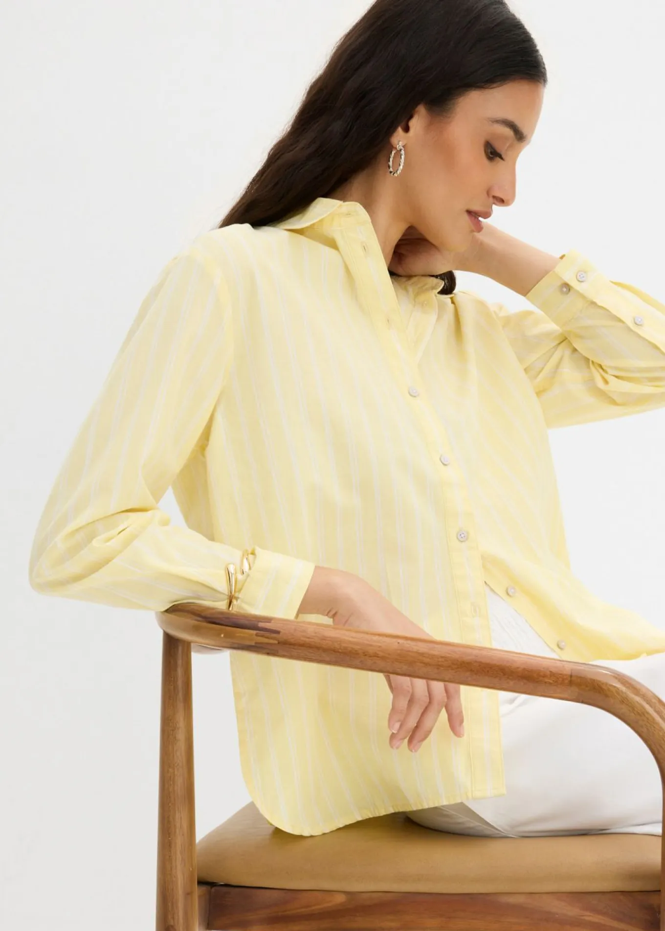 Blusa de rayas de algodón orgánico puro