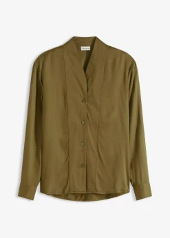 Blusa de satén fluido