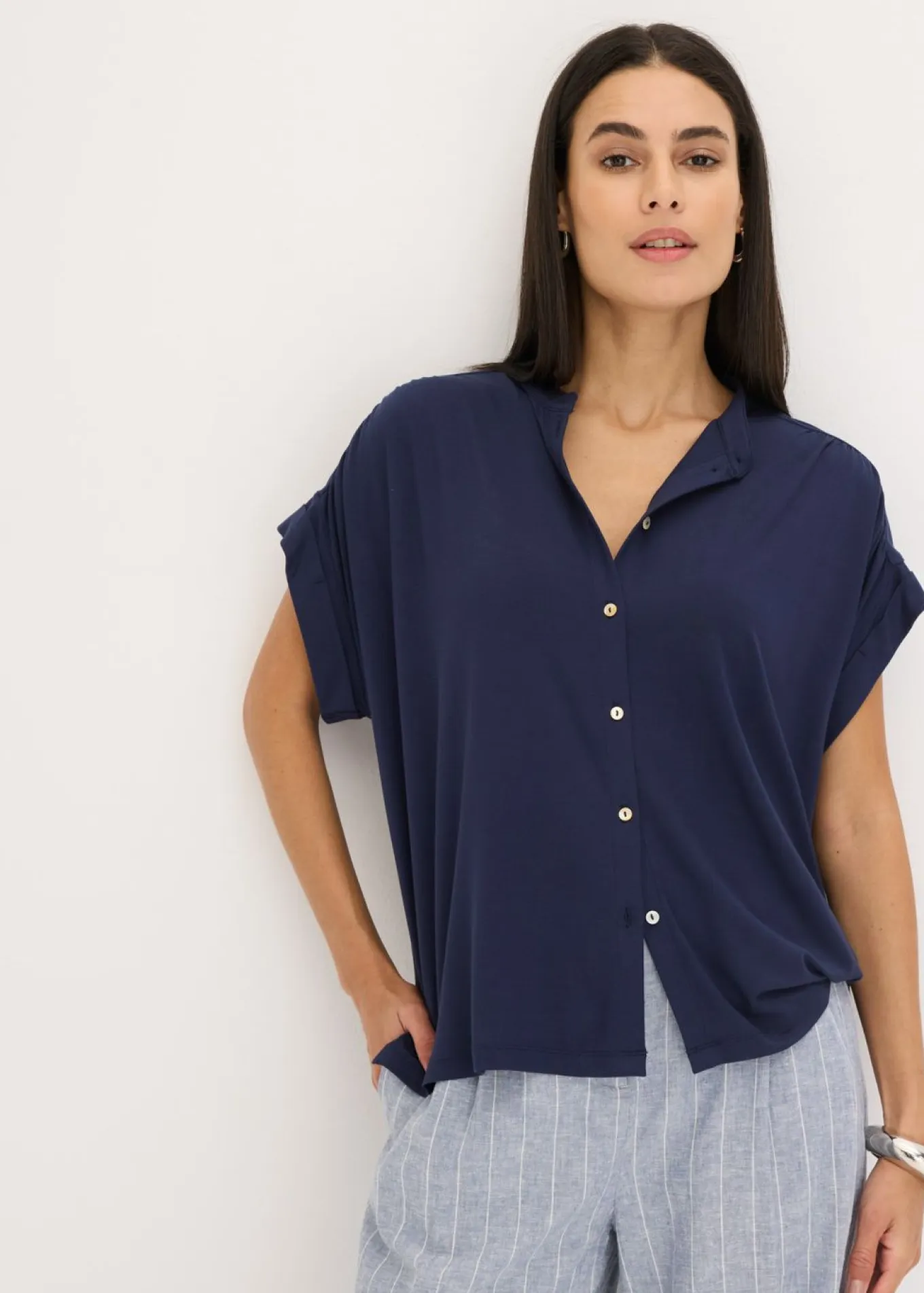 Blusa de suave mezcla de viscosa