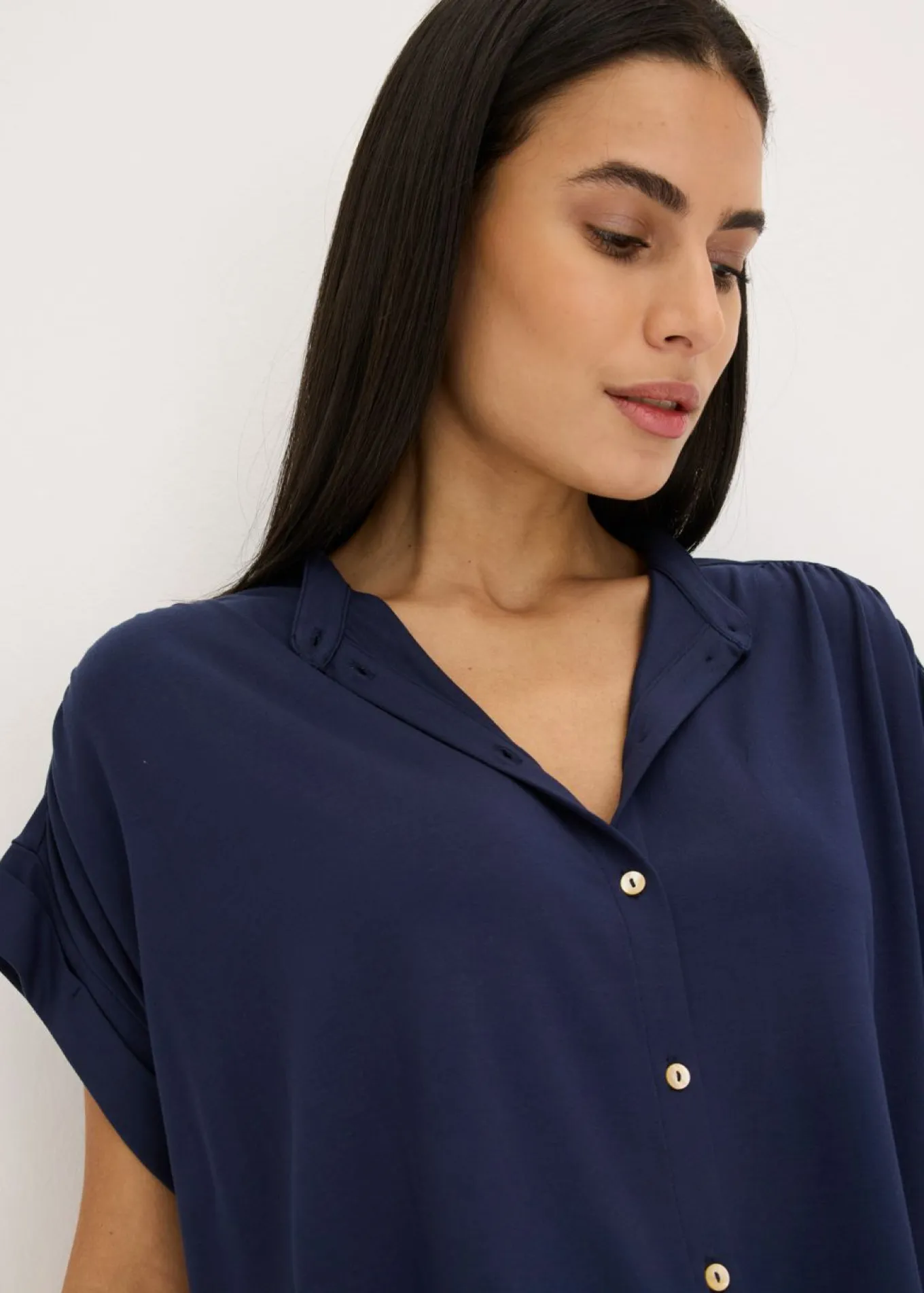 Blusa de suave mezcla de viscosa