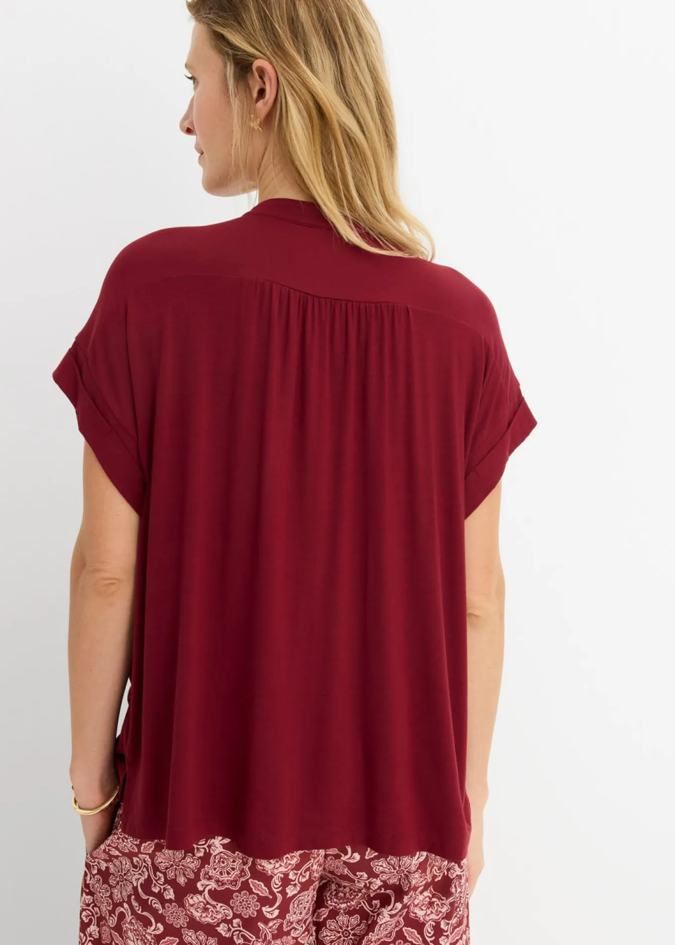 Blusa de suave mezcla de viscosa