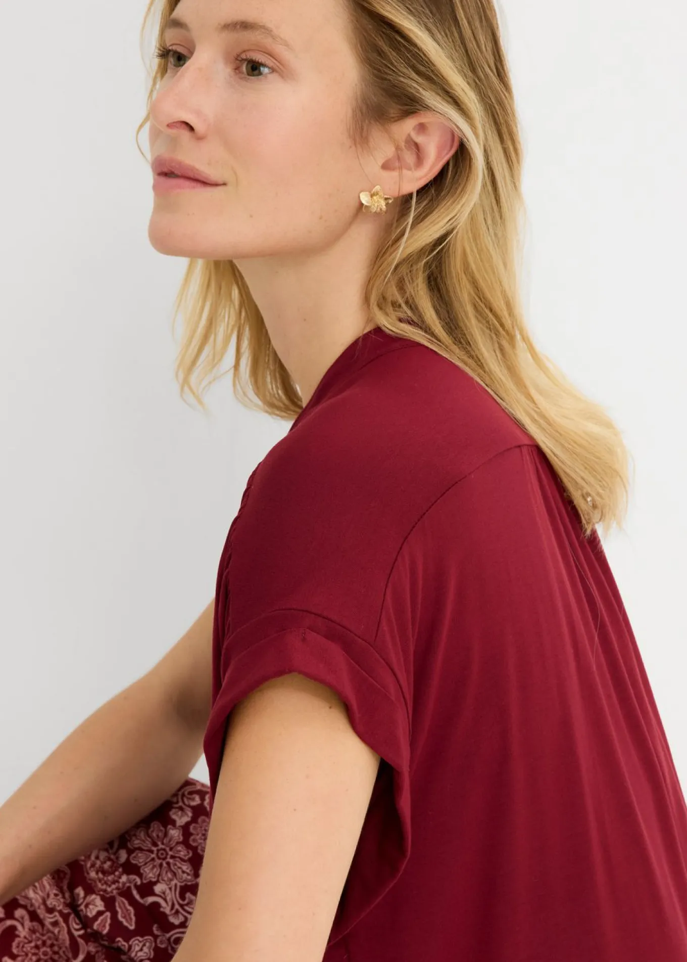 Blusa de suave mezcla de viscosa