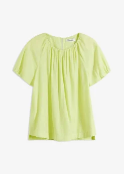 Blusa de tejido arrugado estructurado