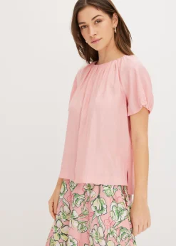 Blusa de tejido arrugado estructurado