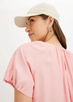 Blusa de tejido arrugado estructurado