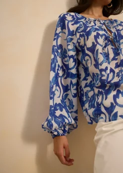 Blusa de túnica estampada